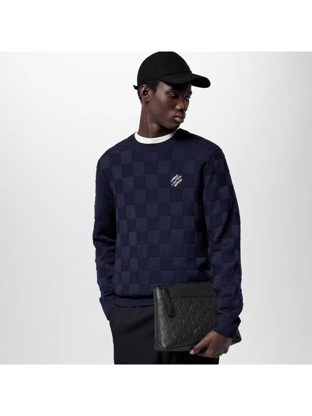 Damier pullover with pearl signature knit 1AFIVO - LOUIS VUITTON - BALAAN 9