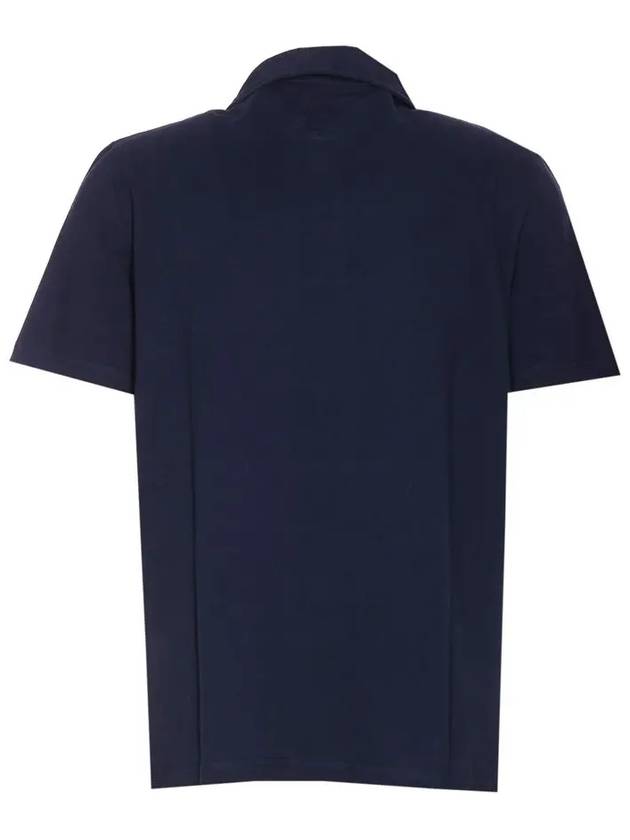 Austin Embroidery Logo Polo Shirt Blue - A.P.C. - BALAAN 4