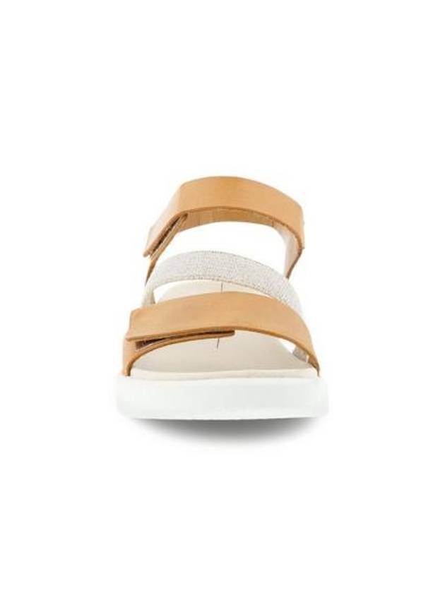 Flowt Strap Flat Nubuck Sandals Brown - ECCO - BALAAN 3