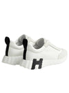 Bouncing Sneakers Calfskin Suede Goatskin Blanc - HERMES - BALAAN 4