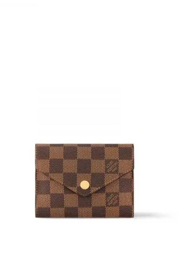 Victorine Damier Eben Half Wallet Brown Red - LOUIS VUITTON - BALAAN 2