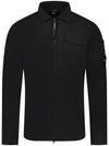 Oversized Organic Gabardine Long Sleeve Shirt Black - CP COMPANY - BALAAN 2