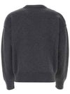 Big Heart Logo Wool Knit Top Grey - AMI - BALAAN 3