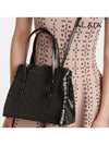 Mina 25 Wave Lux Calfskin Tote Bag Black - ALAIA - BALAAN 9