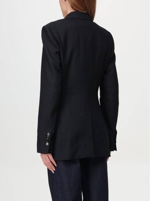 Double breasted soft wool gabardine jacket black - AMI - BALAAN 4