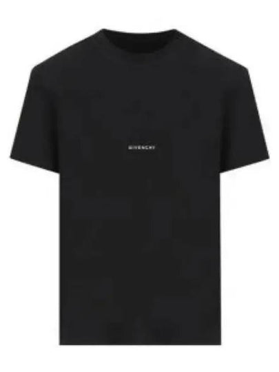 Logo Print Short Sleeve T-Shirt Black - GIVENCHY - BALAAN 2