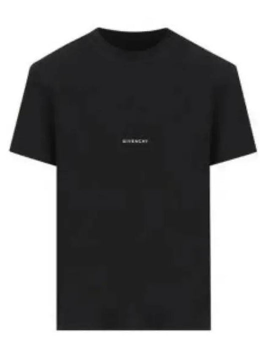 Logo Print Short Sleeve T-Shirt Black - GIVENCHY - BALAAN 2