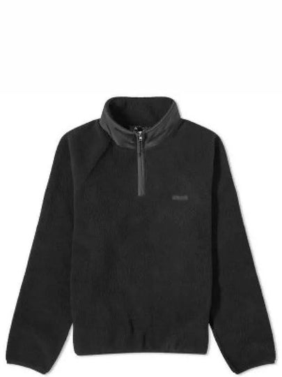 Logo Applique Fleece Sweatshirt Black - A.P.C. - BALAAN 2