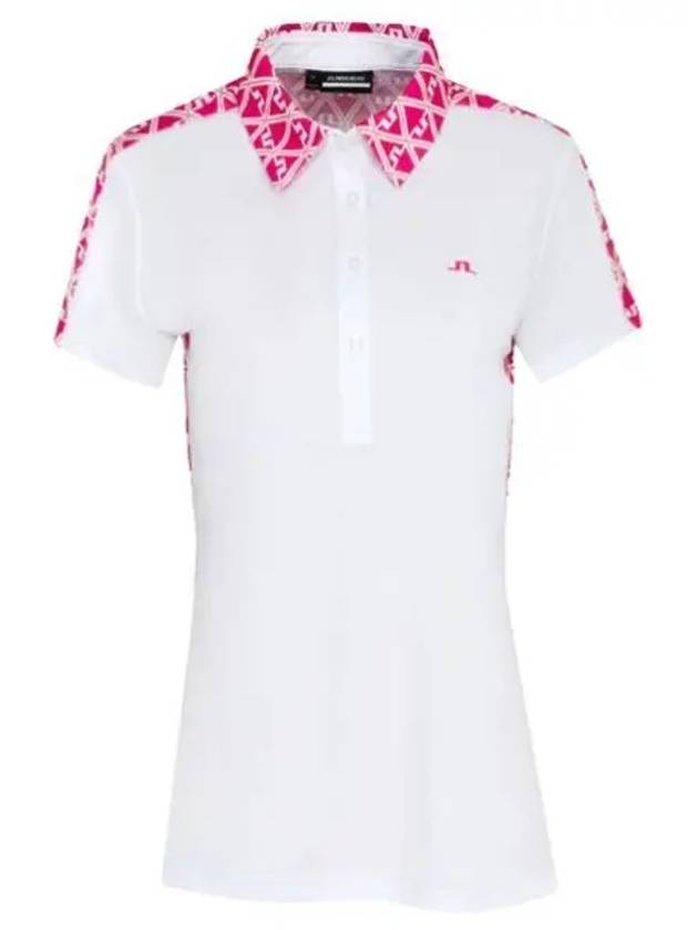 Cara Short Sleeve Polo Shirt White - J.LINDEBERG - BALAAN 2