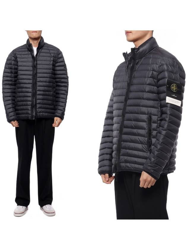 Men's Wappen Patch Padded Jacket Grey - STONE ISLAND - BALAAN 3