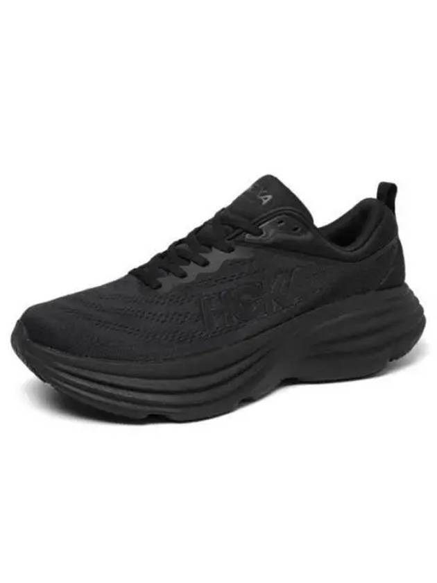 Bondi 8 Wide Low Top Sneakers Black - HOKA ONE ONE - BALAAN 2