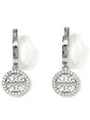 Miller Pave Hoop Earrings Silver - TORY BURCH - BALAAN 2