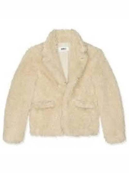 MM6 Maison Margiela Fake Fur High Neck Jacket Beige S52BN0118S25601212 1238577 - MAISON MARGIELA - BALAAN 1