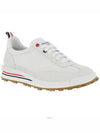 Fine Kid Suede Tech Runner White - THOM BROWNE - BALAAN 2