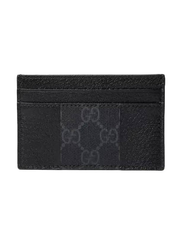 GG Leather Card Wallet Black - GUCCI - BALAAN 1