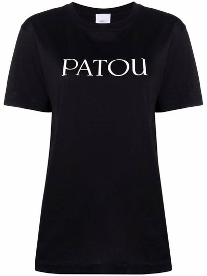 Logo Cotton Short Sleeve T-Shirt Black - PATOU - BALAAN 2