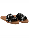 Woody Logo Canvas Strap Flat Mule Black - CHLOE - BALAAN 4