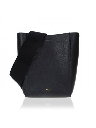 Calfskin single small bucket bag black - CELINE - BALAAN 1