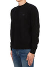 Face Patch Crew Neck Knit Top Black - ACNE STUDIOS - BALAAN 3