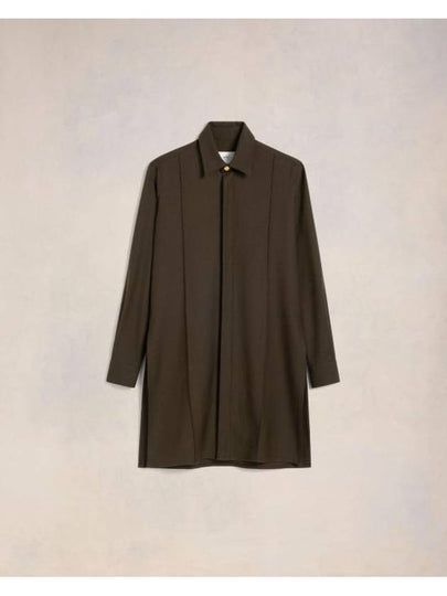 Long Pintuck Long Sleeve Shirt Dark Coffee - AMI - BALAAN 2