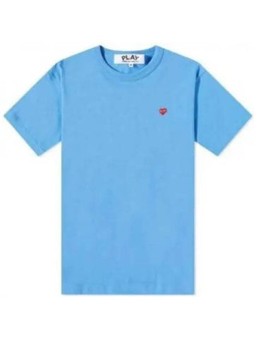 Blue Logo Red Heart T Shirt T314 1 1339791 - COMME DES GARCONS - BALAAN 1