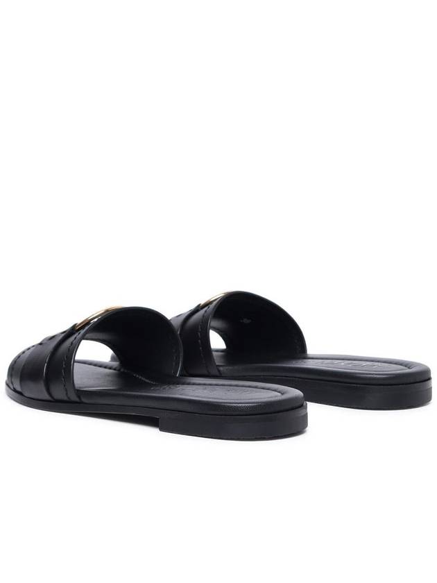 Bell Leather Slippers Black - MONCLER - BALAAN 5