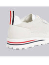 Shearling Tech Runner Low Top Sneakers White - THOM BROWNE - BALAAN 6