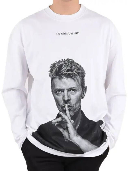 Bowie Over Long Sleeve T Shirt White NUS19233 - IH NOM UH NIT - BALAAN 1