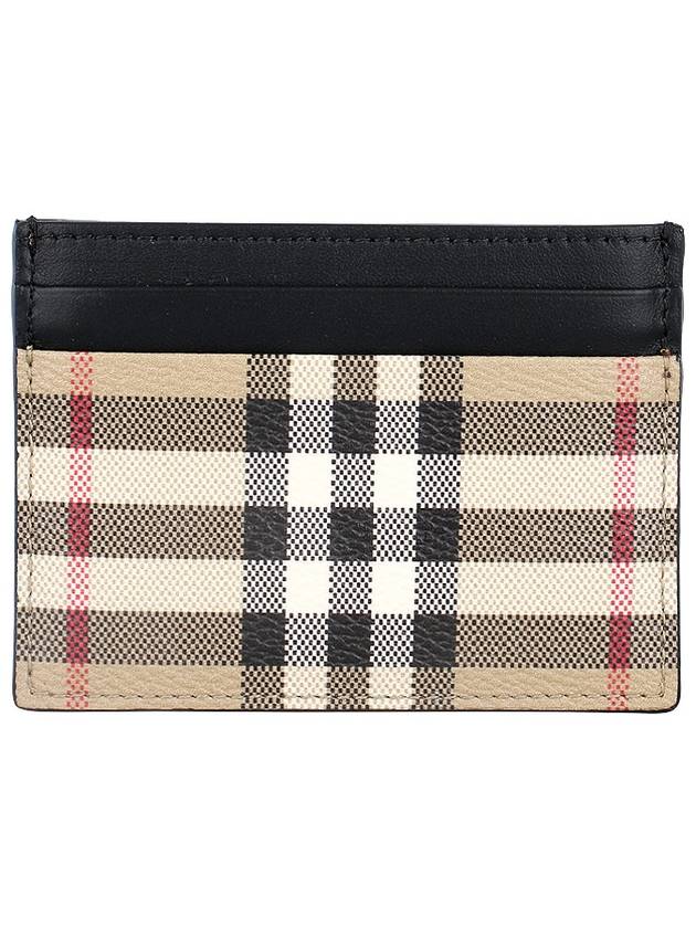 Men's Check Vintage Card Wallet Beige A7026 - BURBERRY - BALAAN 2