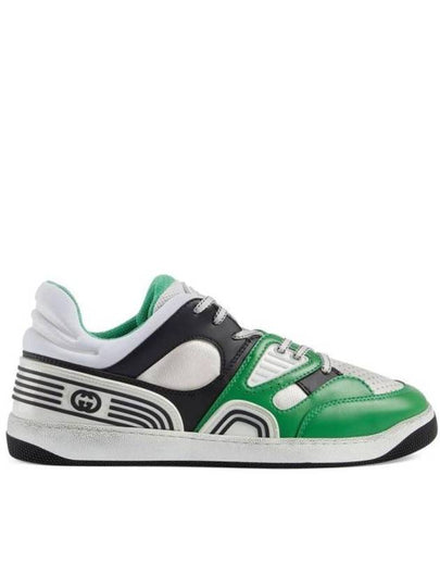 Men's Basket Low Top Sneakers Green - GUCCI - BALAAN 2