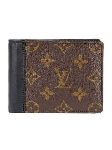 Multiple 2-Fold Bifold Wallet Brown Black - LOUIS VUITTON - BALAAN 1