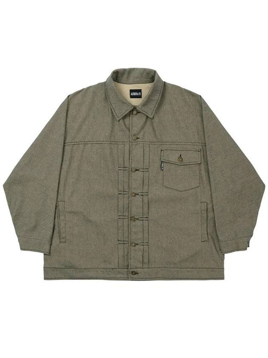 Batwing Two Tone Twill Jacket KHAKI - AJOBYAJO - BALAAN 1