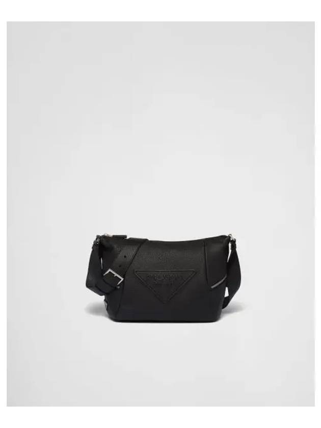 Strap Leather Shoulder Bag Black - PRADA - BALAAN 2