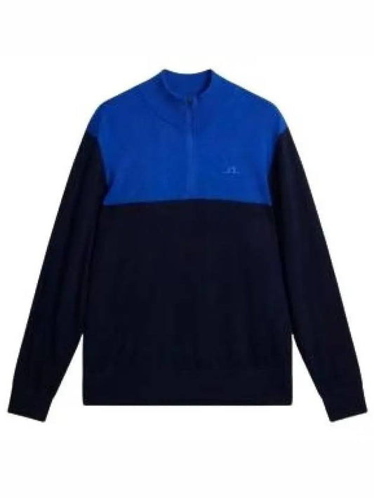 Jeff Half Zip Windbreaker Knit Top Jl Navy - J.LINDEBERG - BALAAN 2