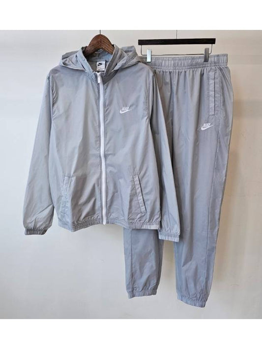 Sportswear Club Lined Woven Tracksuit Gray - NIKE - BALAAN 2