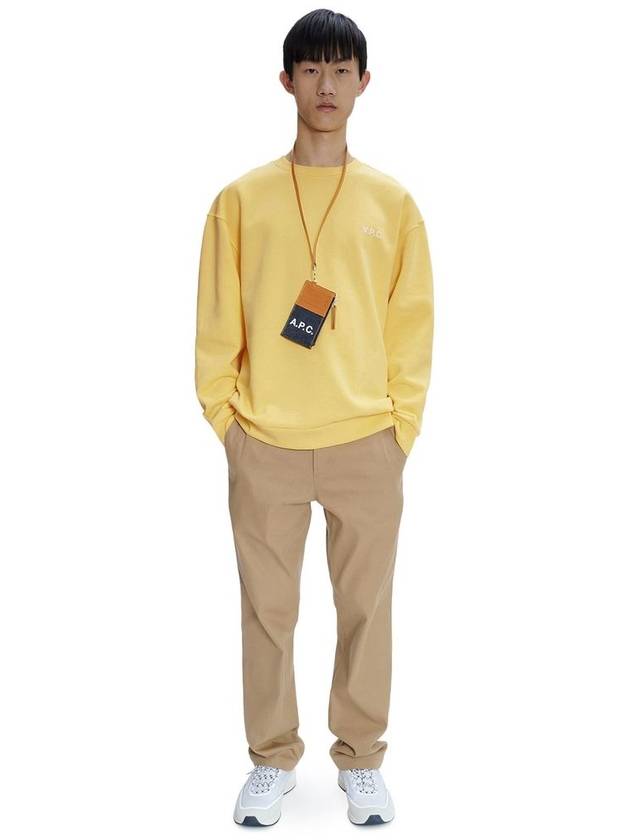 Clint Chest Logo Sweatshirt Yellow - A.P.C. - BALAAN 4