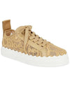 Lauren Lace Low Top Sneakers Beige - CHLOE - BALAAN 4