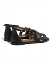 H Santorini leather strap sandals black H182139Z - HERMES - BALAAN 3