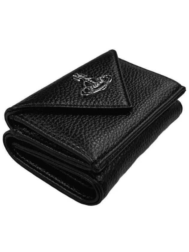 Envelope Biogreen Grain Half Wallet Black - VIVIENNE WESTWOOD - BALAAN 5