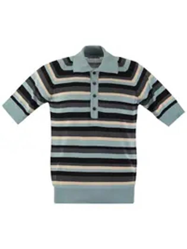 Striped PK shirt gray light blue - PT TORINO - BALAAN 1