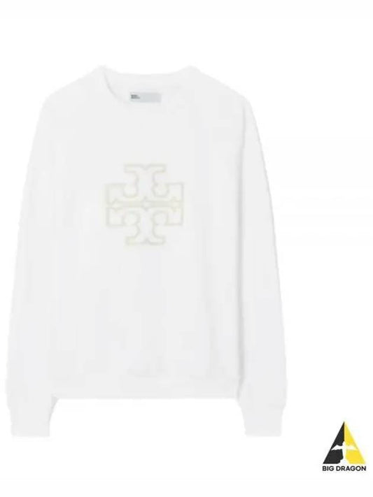 Logo Applique Sweatshirt White - TORY BURCH - BALAAN 2