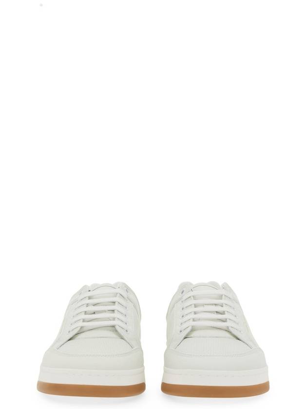 SL 61 Logo Signature Leather Low Top Sneakers White - SAINT LAURENT - BALAAN 6