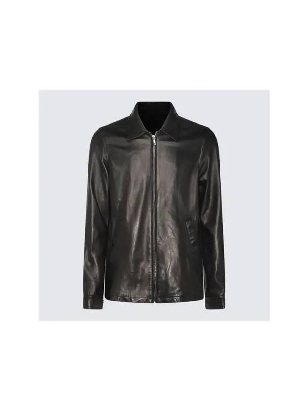 Rick Owens Black Lambskin Jacket RU02D6766 LNV09 - RICK OWENS - BALAAN 1