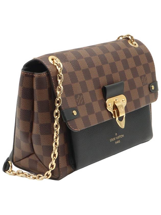 Damier Eben Canvas Black Leather Gold Plated Babin PM Shoulder Bag N40108 - LOUIS VUITTON - BALAAN 3