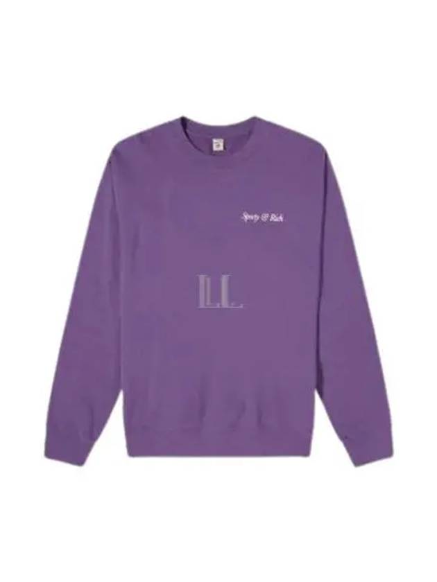 Logo Print Cotton Sweatshirt Purple - SPORTY & RICH - BALAAN 2