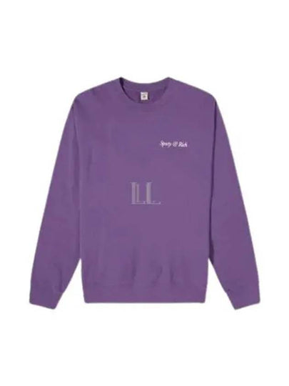 Logo Print Cotton Sweatshirt Purple - SPORTY & RICH - BALAAN 2