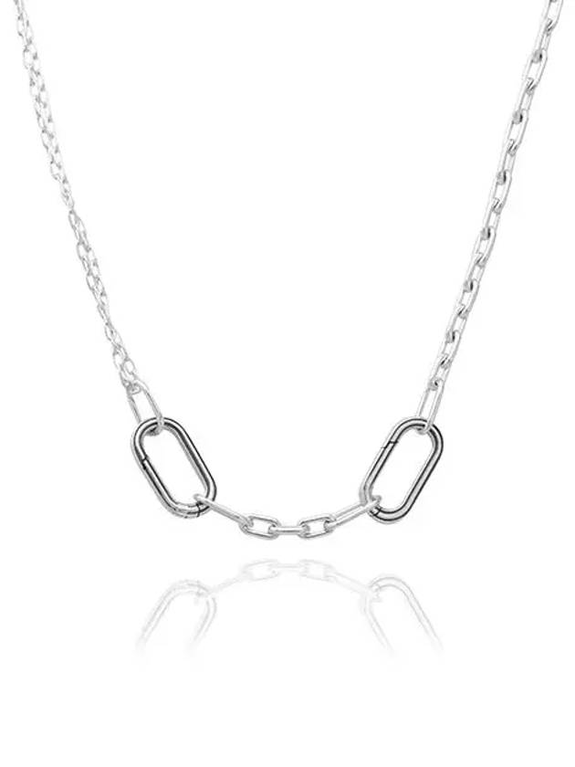 Me Double Link Chain Necklace Silver - PANDORA - BALAAN 2