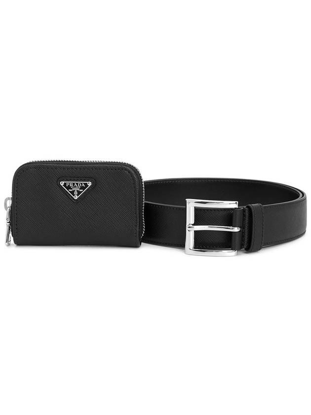 Mini Pouch Saffiano Belt Black - PRADA - BALAAN 2