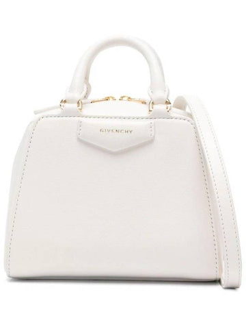 Antigona Cube Leather Tote Bag White - GIVENCHY - BALAAN 1