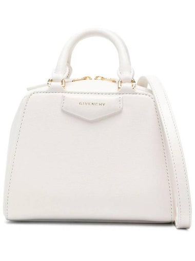 Antigona Cube Leather Tote Bag White - GIVENCHY - BALAAN 1